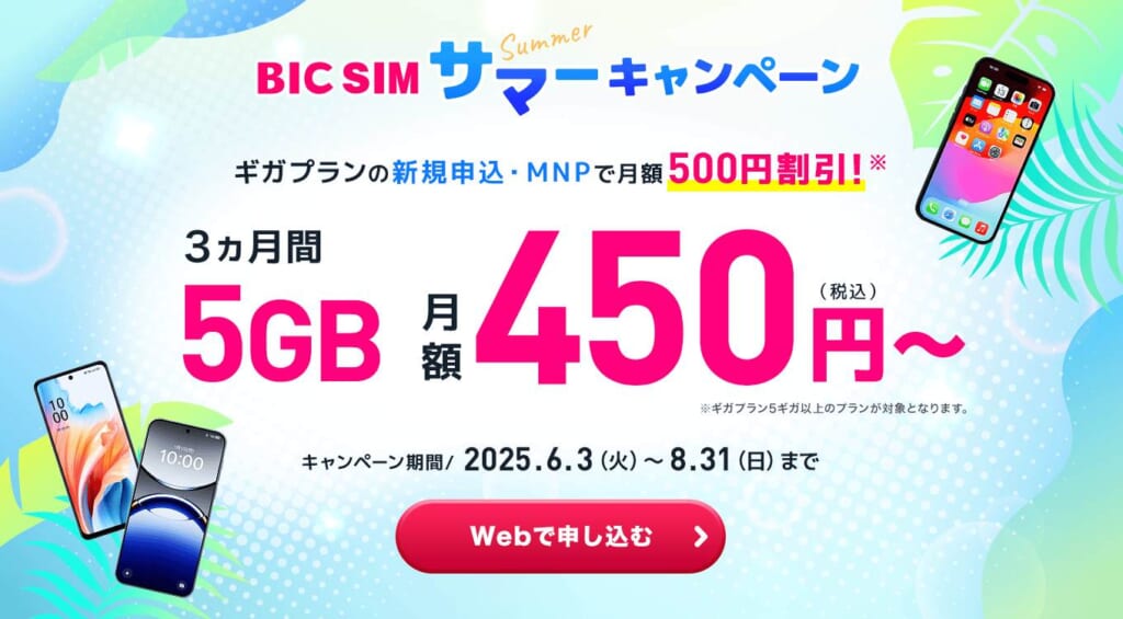 BICSIMのサマーキャンペーン